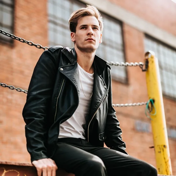 Portrait of a man with styled hair